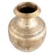 Brass Pot Carved Design And Thick Mouth Round Base