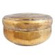 Round Brass Box Engraved Design Vintage Collection