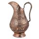 Copper Tinned Islamic Jug With Carved Flowers and Leaves