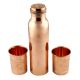 Pure Copper Water Bottle With 2 Copper Glasses Set