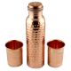 Hand Hammered Copper Water Bottle With 2 Glasses set