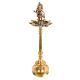 Brass 9 Wick Oil Lamp Ganesha Figurine On Pedestal  Stand