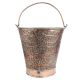 Copper Bucket Floral Kashmiri Repousse Artwork With Handle