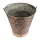 Copper Bucket Floral Kashmiri Repousse Artwork With Handle