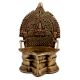 Traditional Brass Oil Lamp with Lakshmi