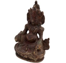 Small Brass Kuber Statue God Of Wealth