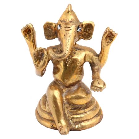 Brass Bhagwan Ganesha Statue With Long Ears
