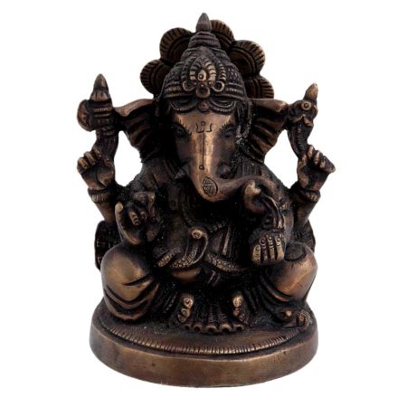 Brass Ganesha Blessing Statue For Home Decoration