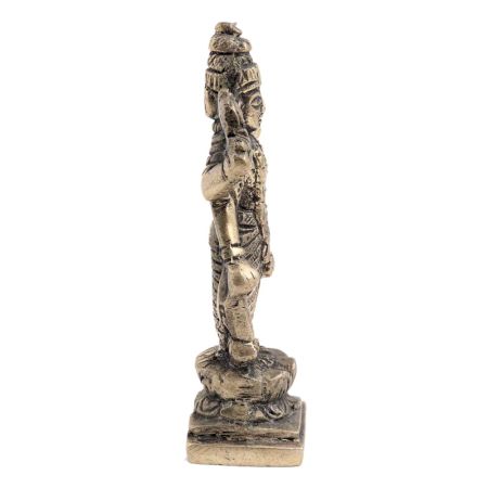 Brass  Lord Jaganath Vishnu Statue Standing On A Lotus Base