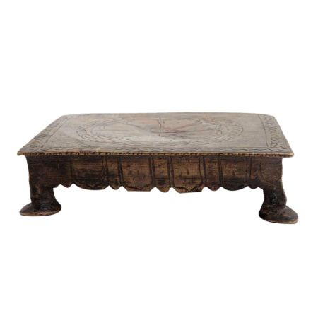 Brass Engraved Low Height Table