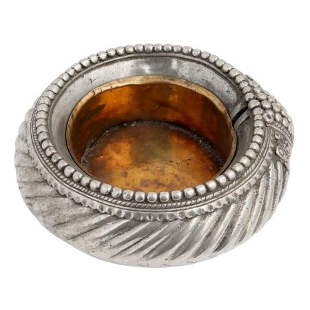 Tribal Hand made Brass Ashtray Spirally Carved Design