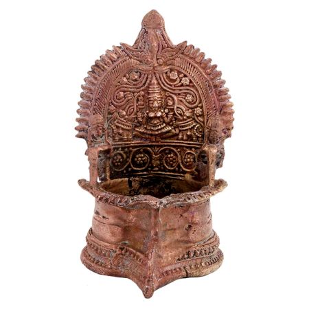 Religious Gaja Lakshmi Brass Oil Lamp