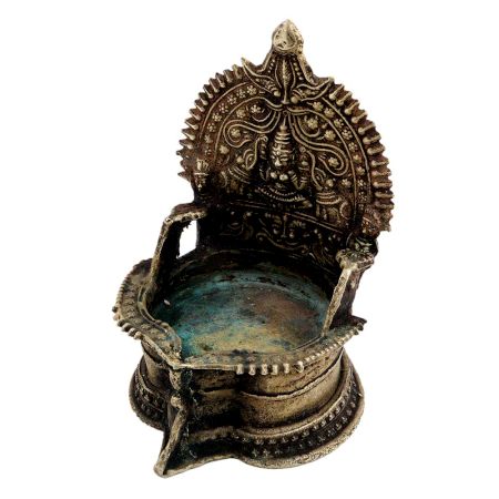 Religious Goddess Lakshmi Brass Oil Lamp