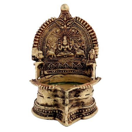 Engraved Brass Goddess Laxmi Worship