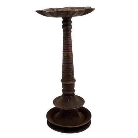 Brass Oil lamp Round Base with Stand Diwali Decoration