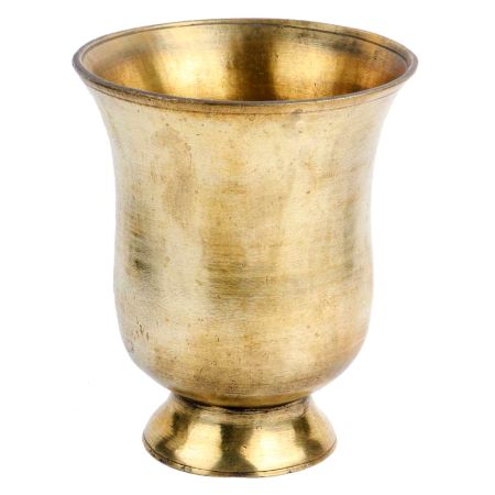 Brass cup Flower Vase On A Circular Base