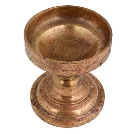 Spiritual Brass Cup Shaped Incense Burner with Handle