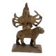 Brass Hindu Goddess Durga Statue On Lion