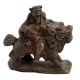 Brass Chinese Old Man Figurine On Dragon Statue