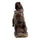 Brass Chinese Old Man Figurine On Dragon Statue