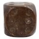Brass Dice Shaped Paper weight Incense stick Holder