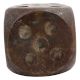 Brass Dice Shaped Paper weight Incense stick Holder