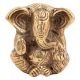 Brass Engraved Sitting Worship Ganesha Statue
