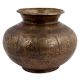 Engraved God Brass Ceremonial Pot Or Lota