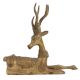 Brass Sitting Deer With Big Horns And decorative Back Finish
