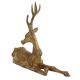 Brass Sitting Deer With Big Horns And decorative Back Finish