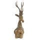 Brass Sitting Deer With Big Horns And decorative Back Finish