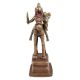 Brass Warrior With Consort Statue On Platform For Decoration
