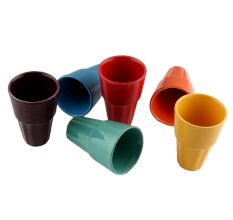 Handcraft Ceramic Multicolour Tea Cups in Set of 6