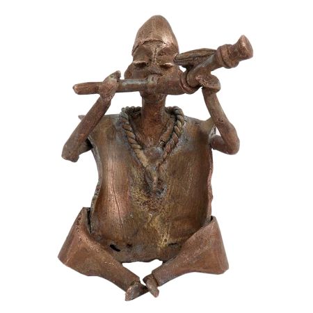 Brass Tribal Musician Playing the Trumpet