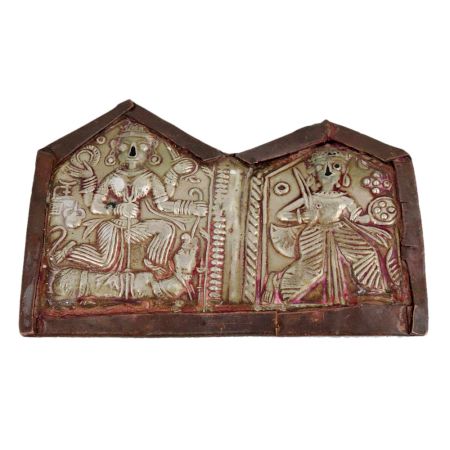Copper Old India God Engraved Wall Hanging