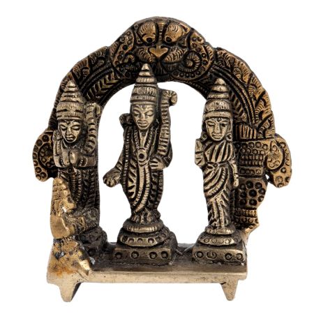 Brass Ram Darbar With Prabhavali And Dragon Head