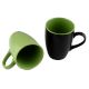 Decorative Handcraft Ceramic Black & Green Coffee Mug in Set Of 2