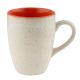 Designer Handcraft Ceramic White & Orange Coffee Mug