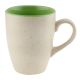 Decorative Handcraft Ceramic White & Green Coffee Mug