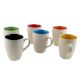 Decorative Handcraft Ceramic Multicolour Coffee Mug In Set Of 6