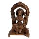 Engraved Brass Sitting Statue Blessing Pose With Owl