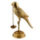 Hindu Ritual Brass Parrot On A Branch Oil Lamp