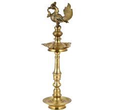 Brass Peacock Design Diya Oil Lamp