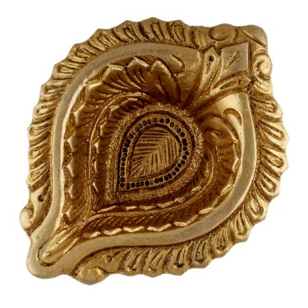 Brass Bud Shaped Oil Lamp For Mandir