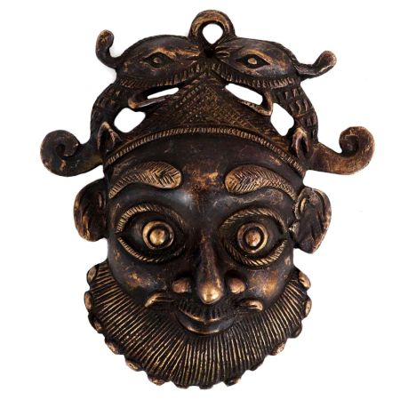 Brass Face Mask Wall Hanging