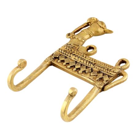 Hand Made Brass Camel Shaped Twin Hooks