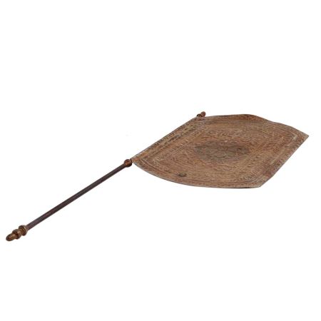 Hand carved Pooja Fan With Handle For Temple