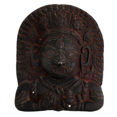 Brass Tribal Art Wall Hanging Tibetan God Face
