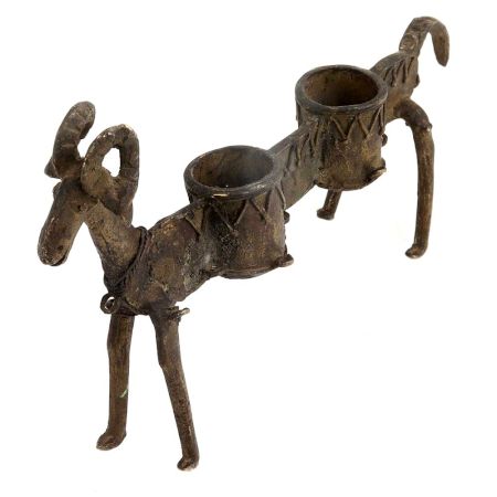 Long Goat Animal Twin Incense Or Candle Holder