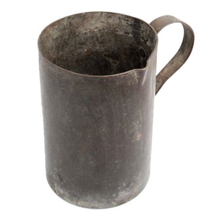 Oriental Bombay Engraved Brass Measuring Jug Side Handle